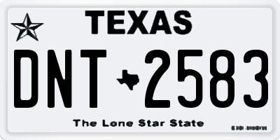 TX license plate DNT2583