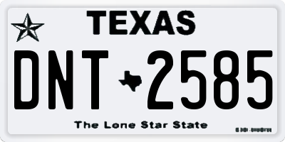 TX license plate DNT2585