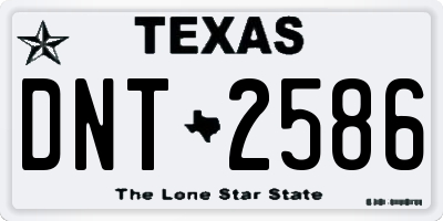 TX license plate DNT2586