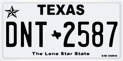 TX license plate DNT2587
