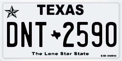 TX license plate DNT2590