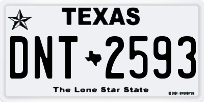 TX license plate DNT2593