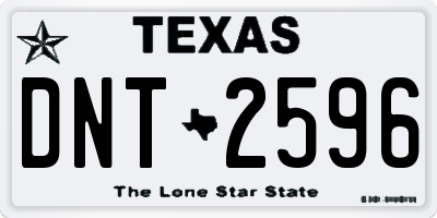 TX license plate DNT2596