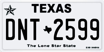 TX license plate DNT2599