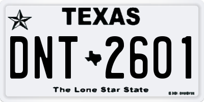 TX license plate DNT2601