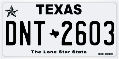 TX license plate DNT2603