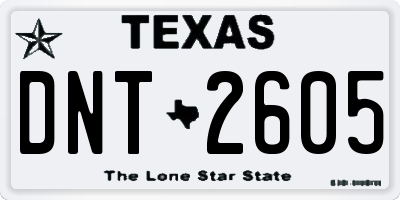 TX license plate DNT2605