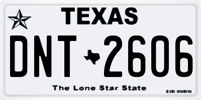 TX license plate DNT2606