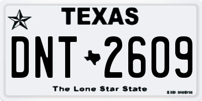 TX license plate DNT2609