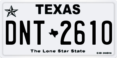 TX license plate DNT2610