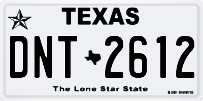 TX license plate DNT2612