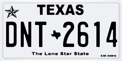 TX license plate DNT2614