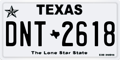 TX license plate DNT2618