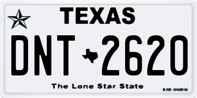 TX license plate DNT2620
