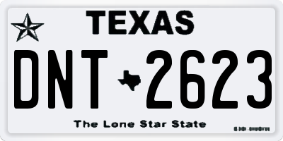 TX license plate DNT2623