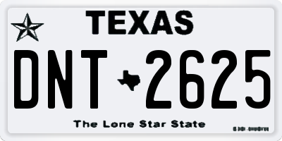 TX license plate DNT2625