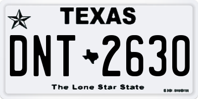 TX license plate DNT2630