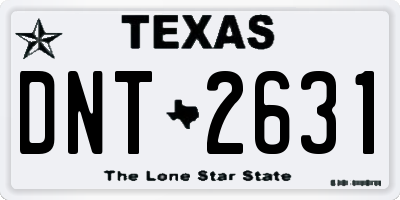 TX license plate DNT2631