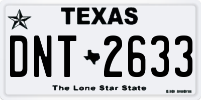 TX license plate DNT2633