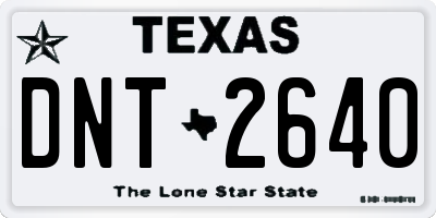 TX license plate DNT2640