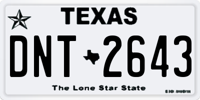 TX license plate DNT2643