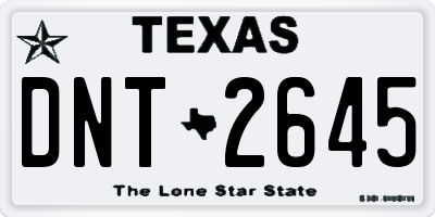 TX license plate DNT2645