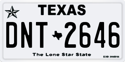 TX license plate DNT2646