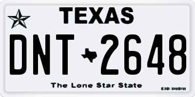 TX license plate DNT2648