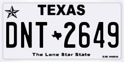 TX license plate DNT2649