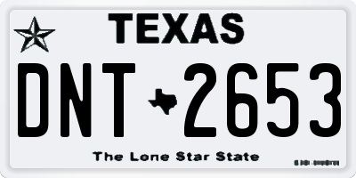 TX license plate DNT2653