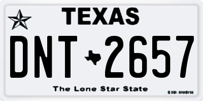 TX license plate DNT2657