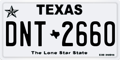 TX license plate DNT2660