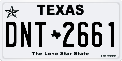 TX license plate DNT2661