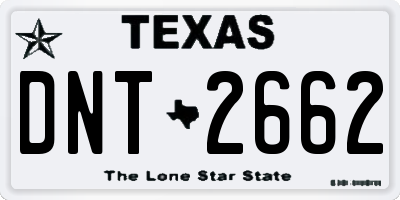 TX license plate DNT2662