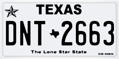 TX license plate DNT2663
