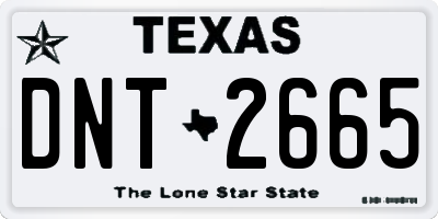 TX license plate DNT2665