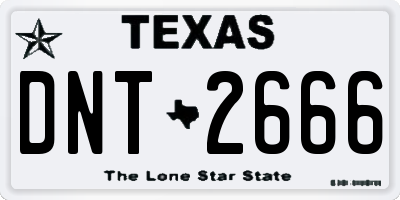 TX license plate DNT2666