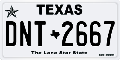 TX license plate DNT2667