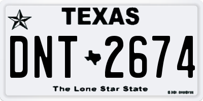 TX license plate DNT2674