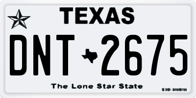 TX license plate DNT2675