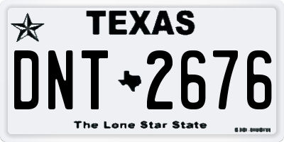 TX license plate DNT2676