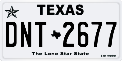 TX license plate DNT2677