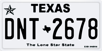 TX license plate DNT2678