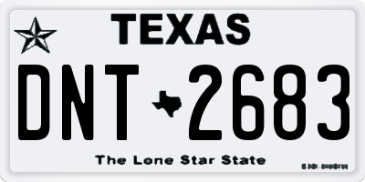 TX license plate DNT2683