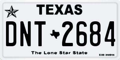TX license plate DNT2684
