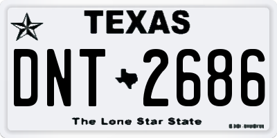 TX license plate DNT2686