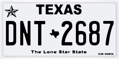 TX license plate DNT2687