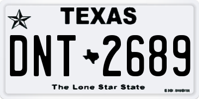 TX license plate DNT2689