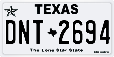 TX license plate DNT2694