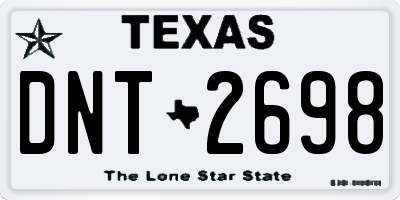 TX license plate DNT2698